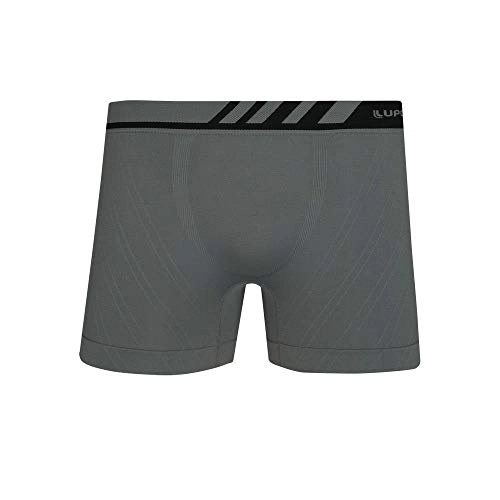 Liberdade Mens Seamless Microfiber Boxer Brief Underwear, Lead Gray X Large