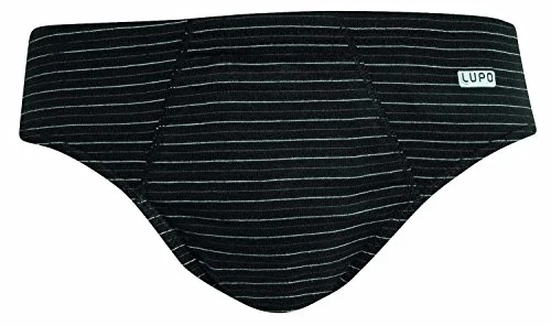 Lupo Men S Essential Cotton Brief Underwear, Black, Small