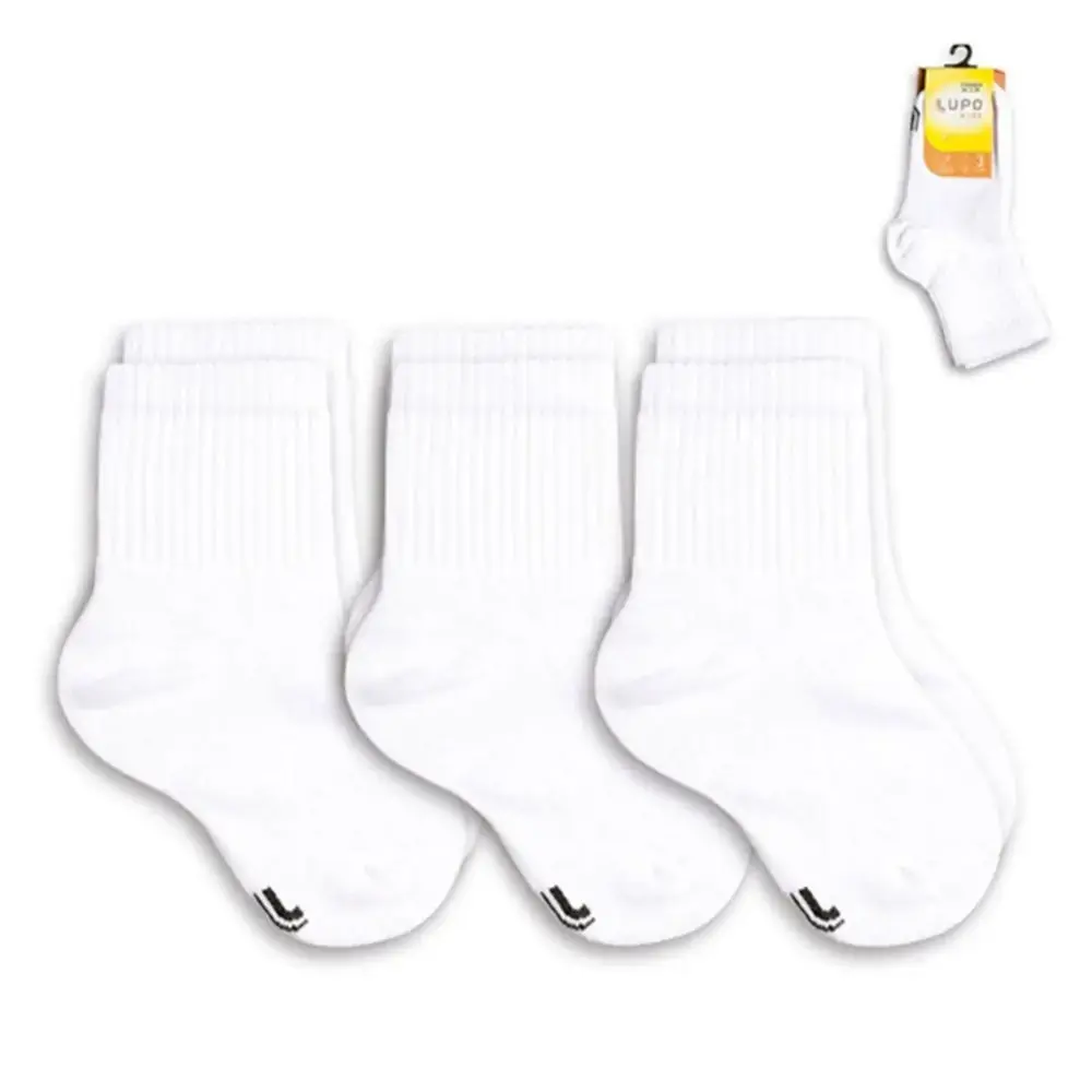 Kit Meia Lupo Ku Walk Br Cinz Pre C3 M