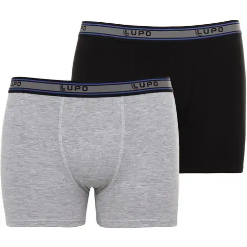 Kit Com 2 Cuecas Lupo Modelo Boxer