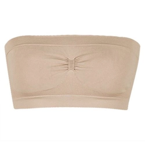 Lupo Women S Seamless Bustier Tube Fitted Top, Natural Medium