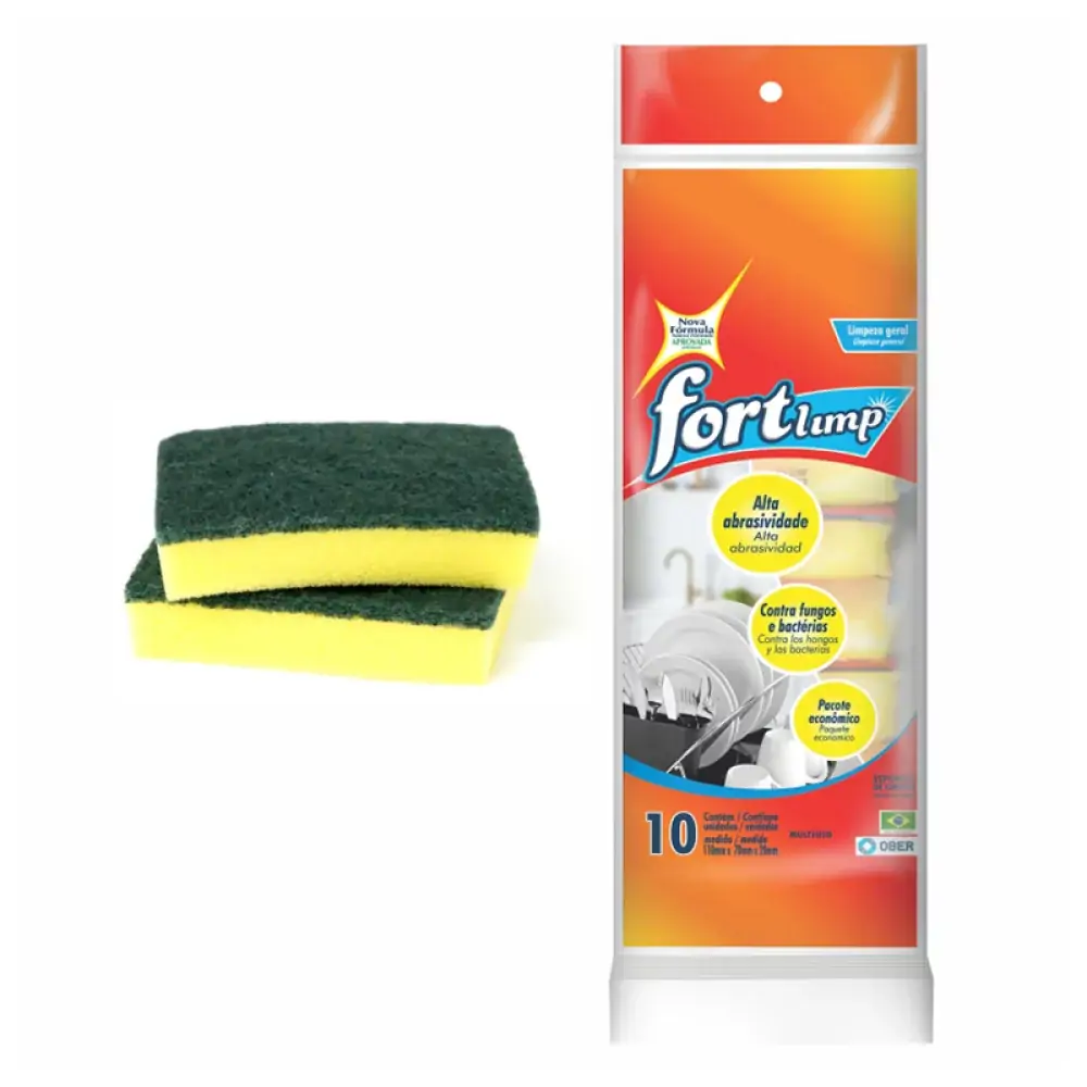 Esponja Fort Limp Limpeza Pesada C/10