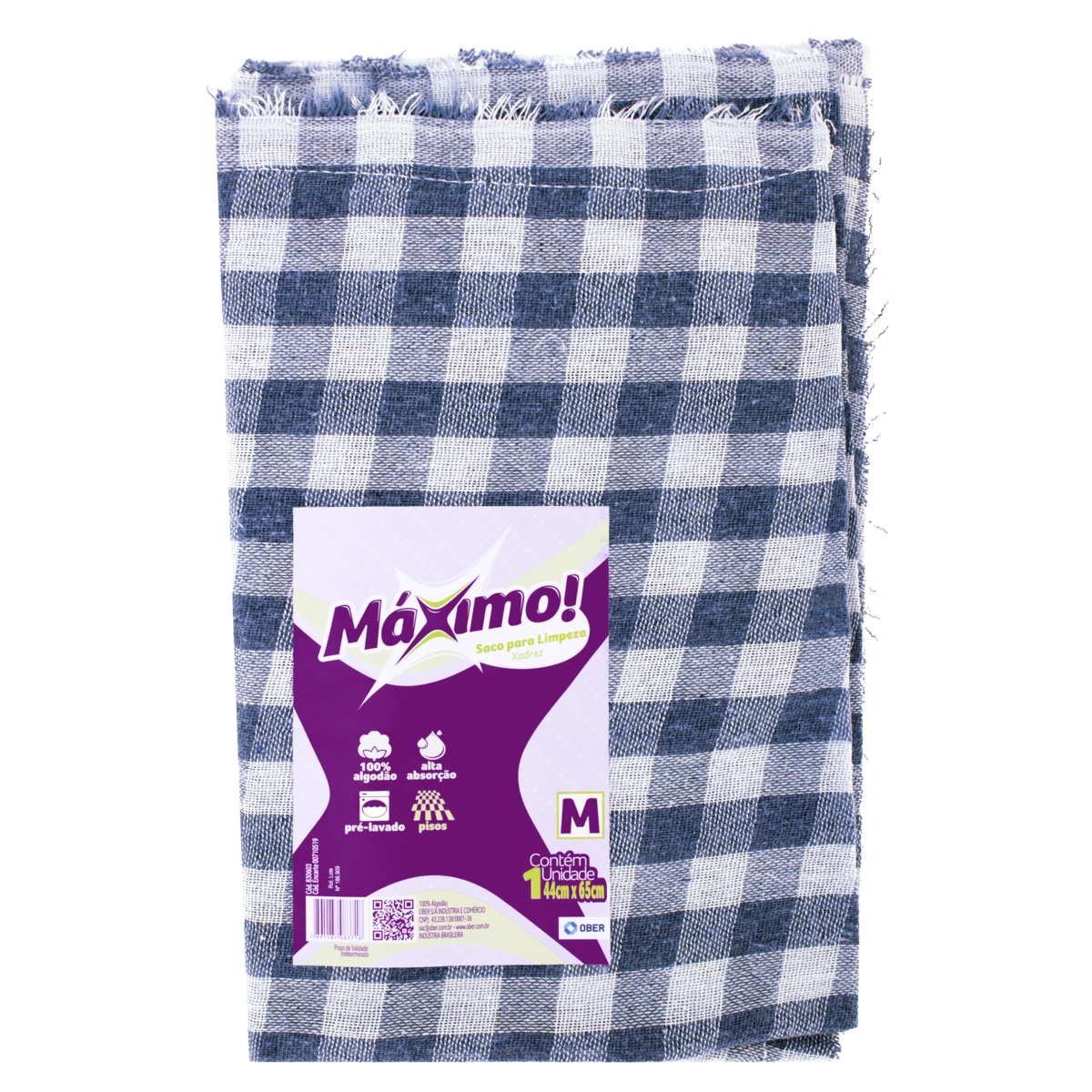 Saco Para Limpeza Xadrez Máximo 44cm X 65cm