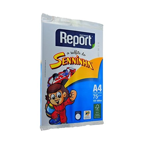 Papel Sulfite Branco Senninha Suzano Report A4 100 Folhas