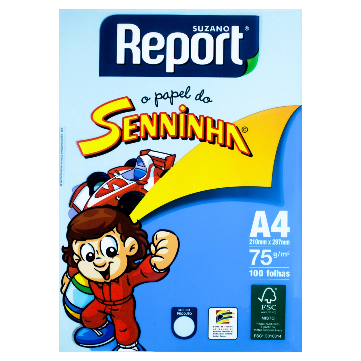 Papel A4 Report Senninha Azul C 100fls