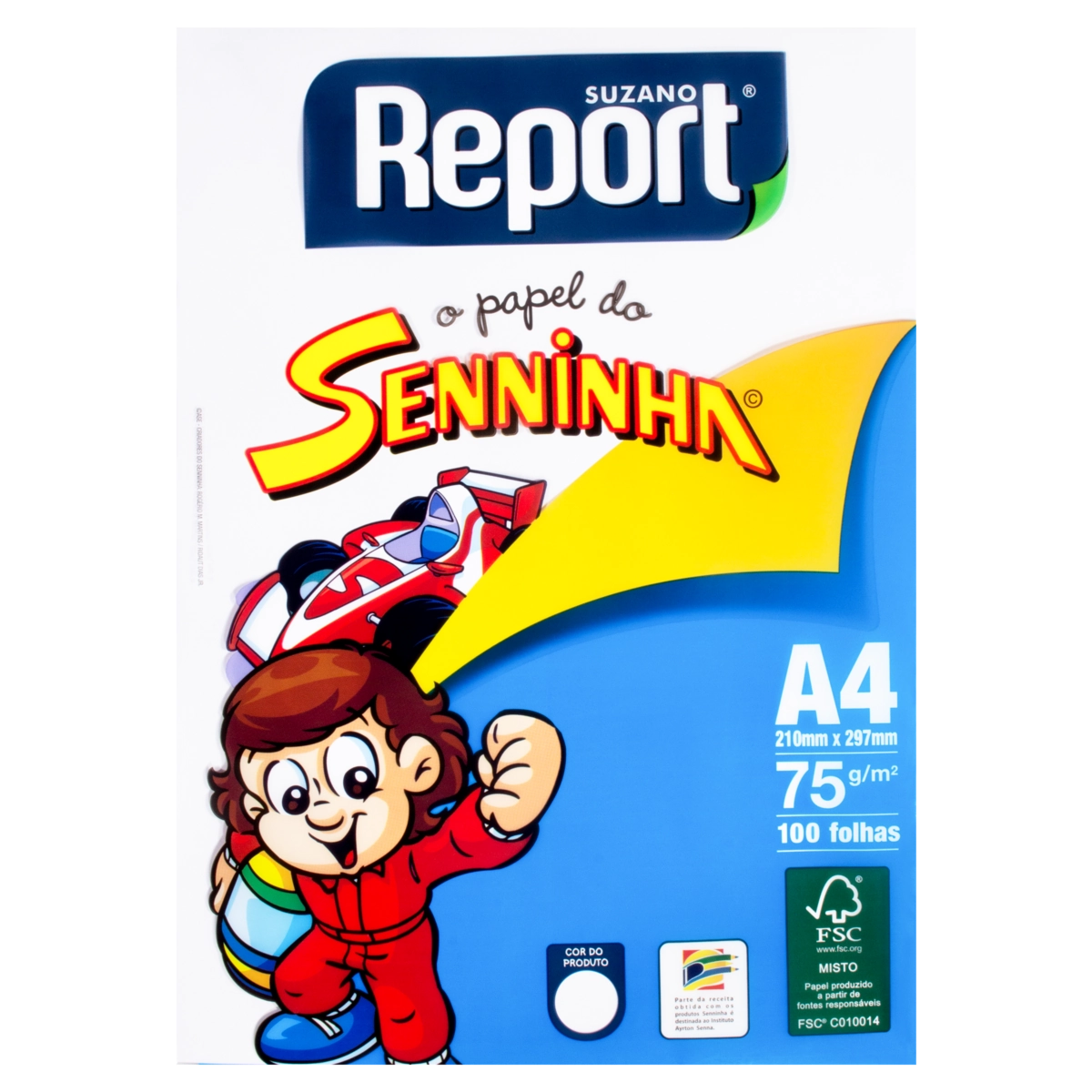 Papel Report Senninha Bco 210x297 100unidade