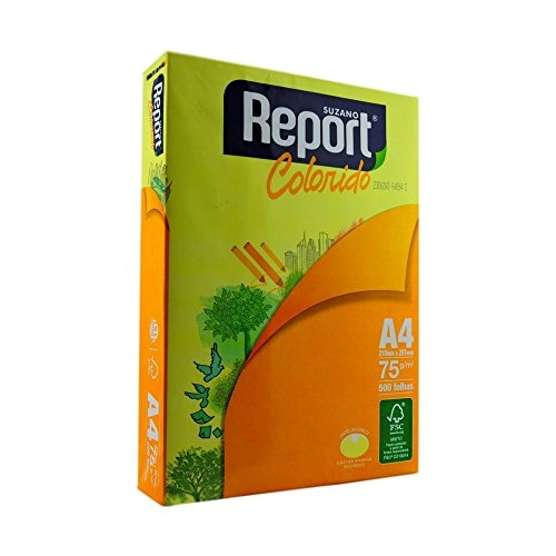 Papel Report Color Amarelo 210x297 500unidade