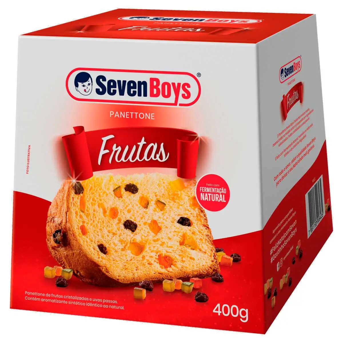 Panetone com Frutas Cristalizadas e Uvas-Passas Seven Boys 400g