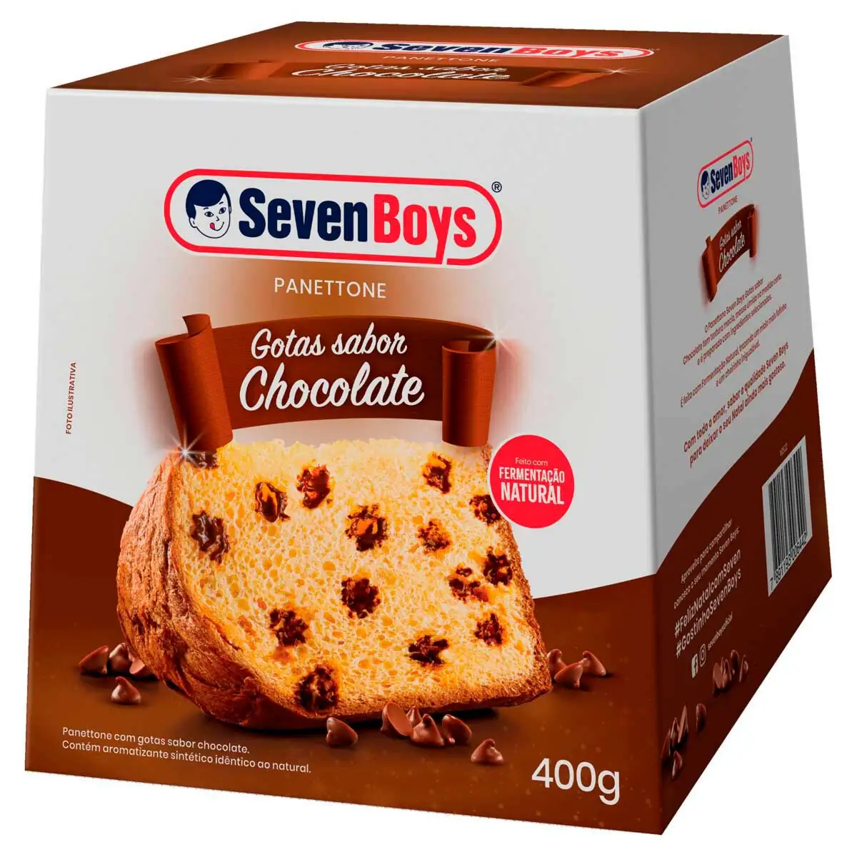 Panetone com Gotas de Chocolate Seven Boys 400g