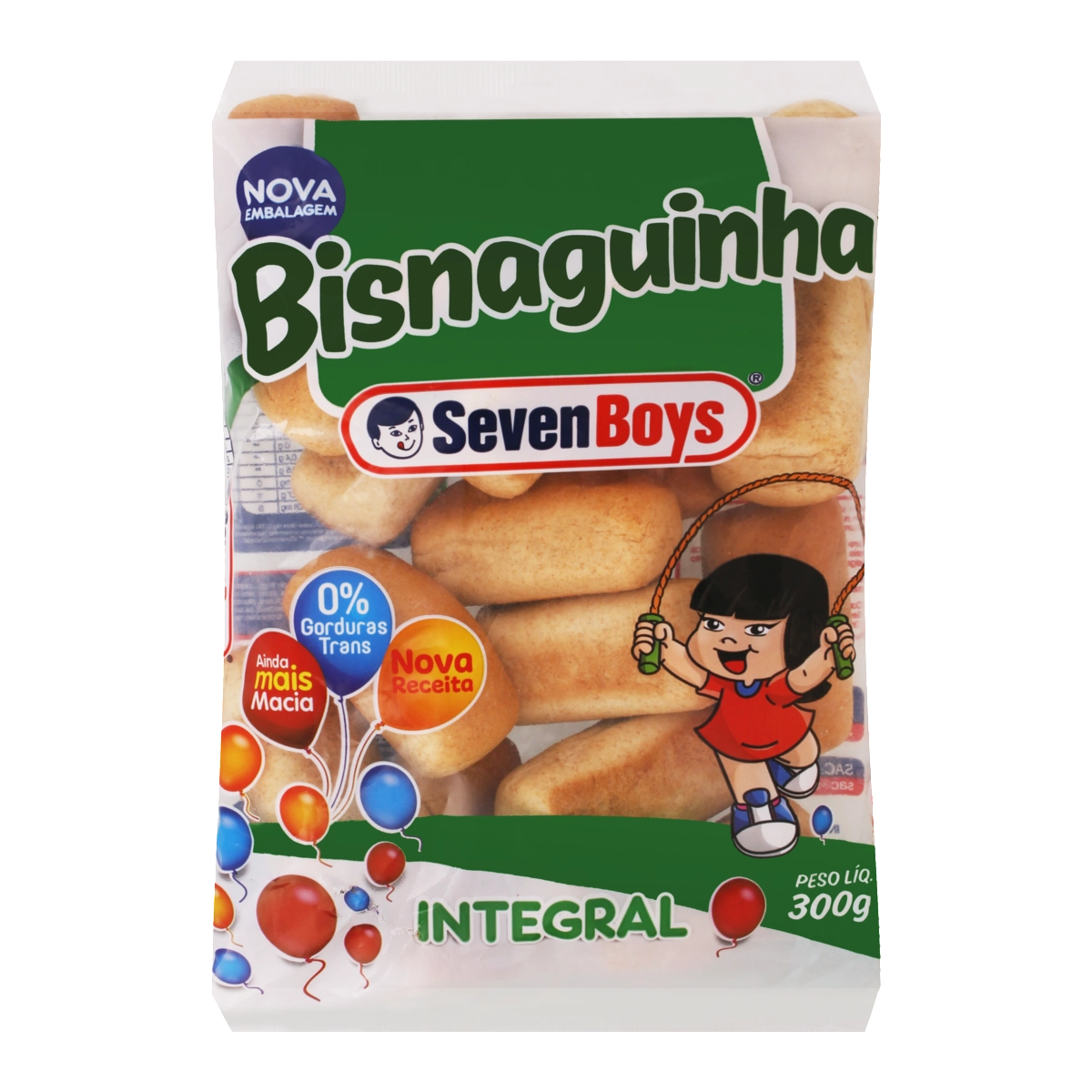 Pão Bisnaguinha Integral Seven Boys Pacote 300g
