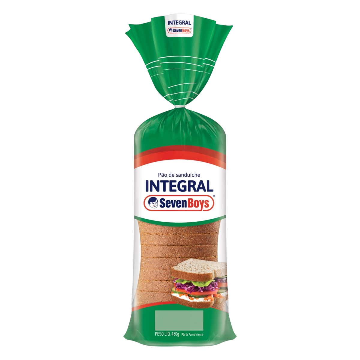 Pão De Forma Integral SEVEN BOYS Pacote 450g