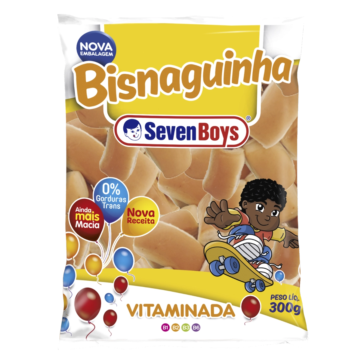 Pão Bisnaguinha Seven Boys Vitaminada Pacote 300g