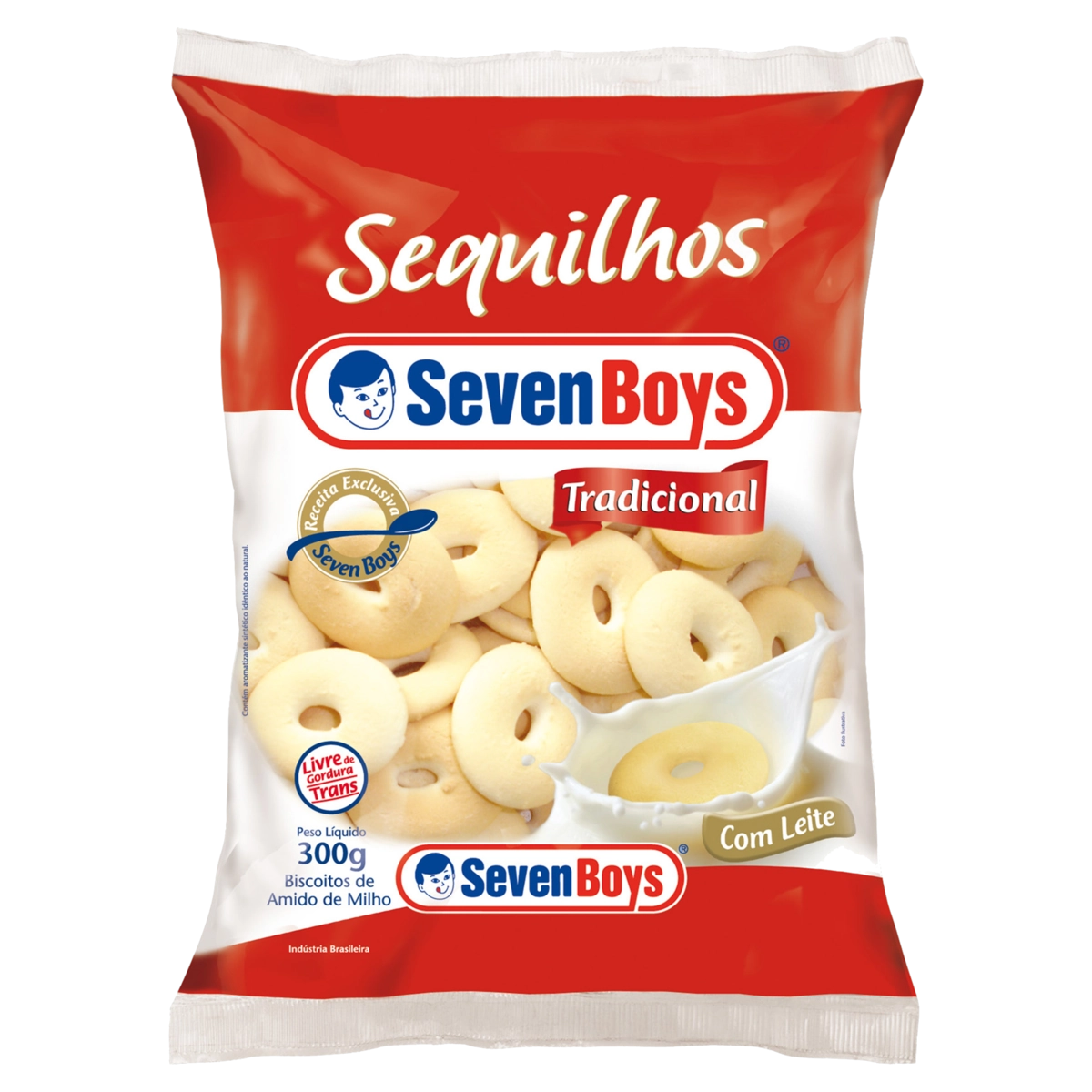 Biscoito Sequilho Tradicional Seven Boys Pacote 300g