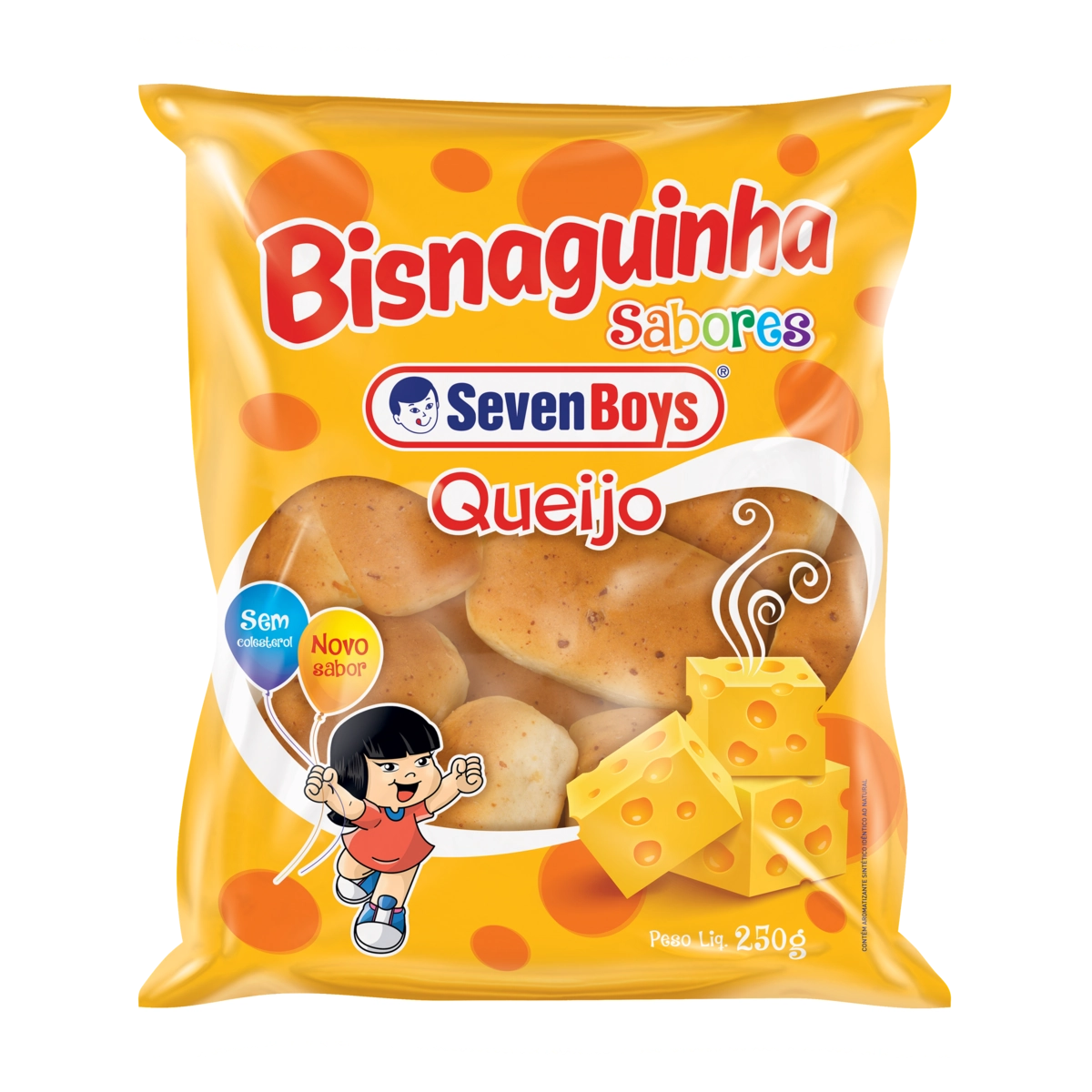 Pão Bisnaguinha Queijo Seven Boys Sabores Pacote 250g