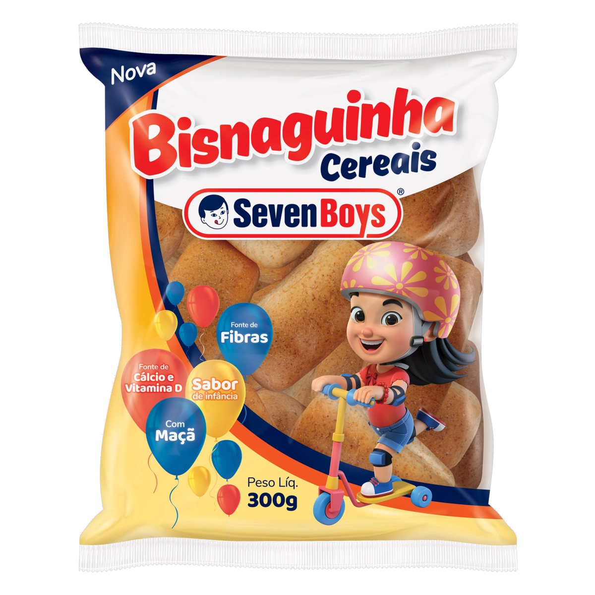 Pão Bisnaguinha Cereais Seven Boys Pacote 300g