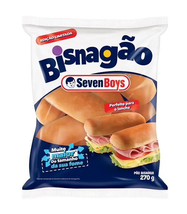 Pão Bisnaga Seven Boys Bisnagão Pacote 270g