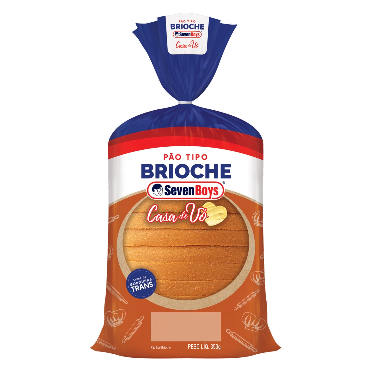 Pão Brioche Seven Boys Casa De Vó Pacote 350g