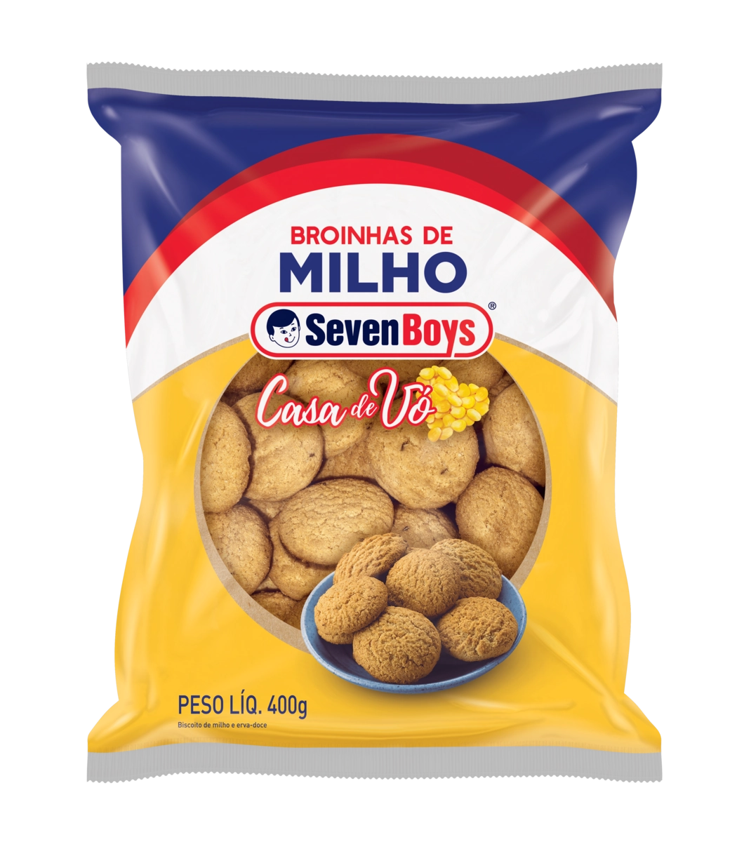 Biscoito Broinha Milho Seven Boys Casa De Vó Pacote 400g