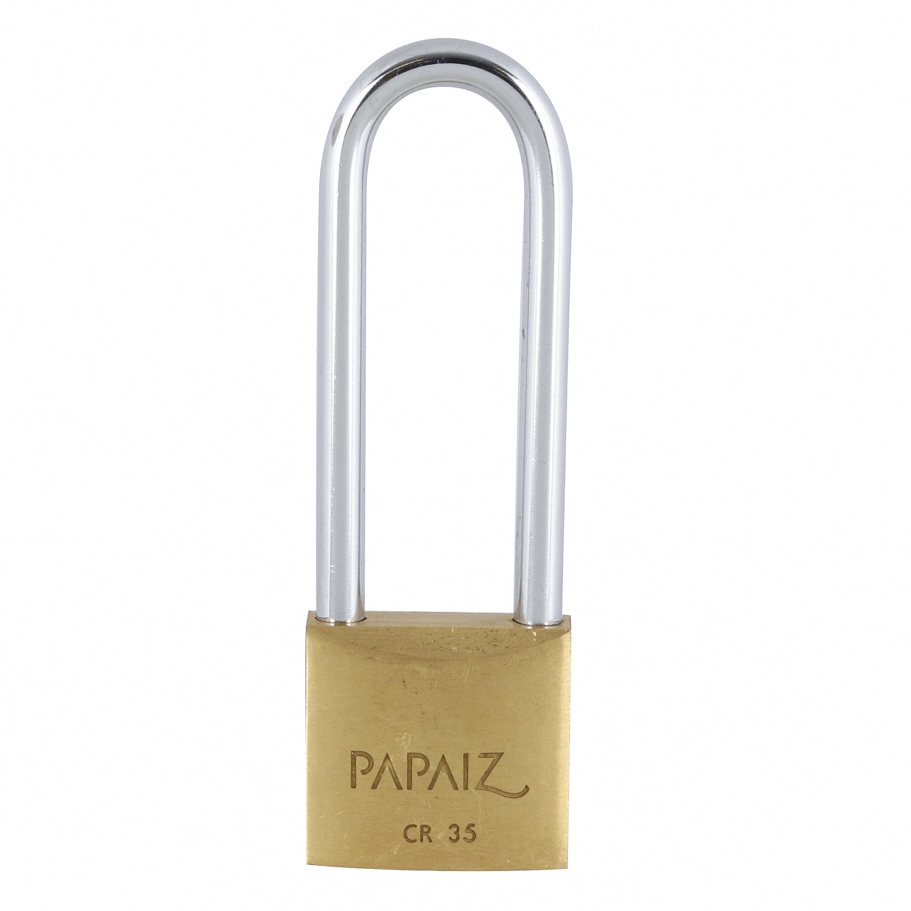 Cadeado com Chave Longa 35mm Latão Dourado Papaiz