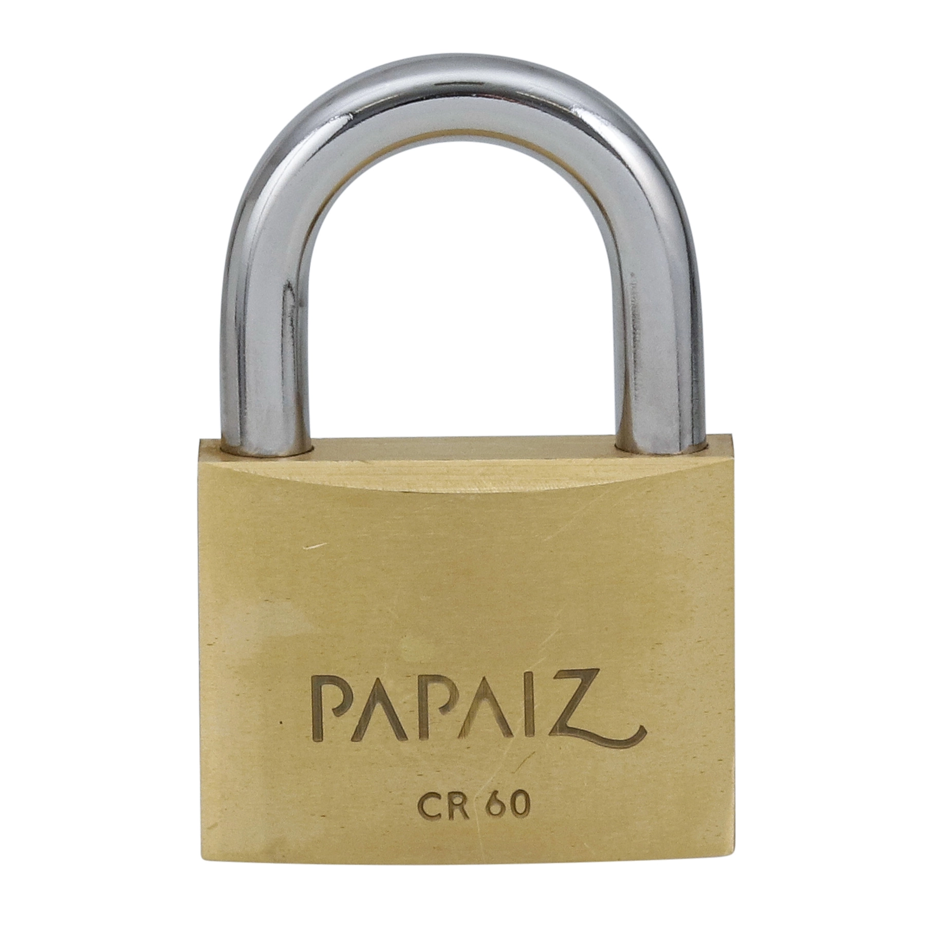 Cadeado com Chave Simples 60mm Latão Dourado Clássico Papaiz