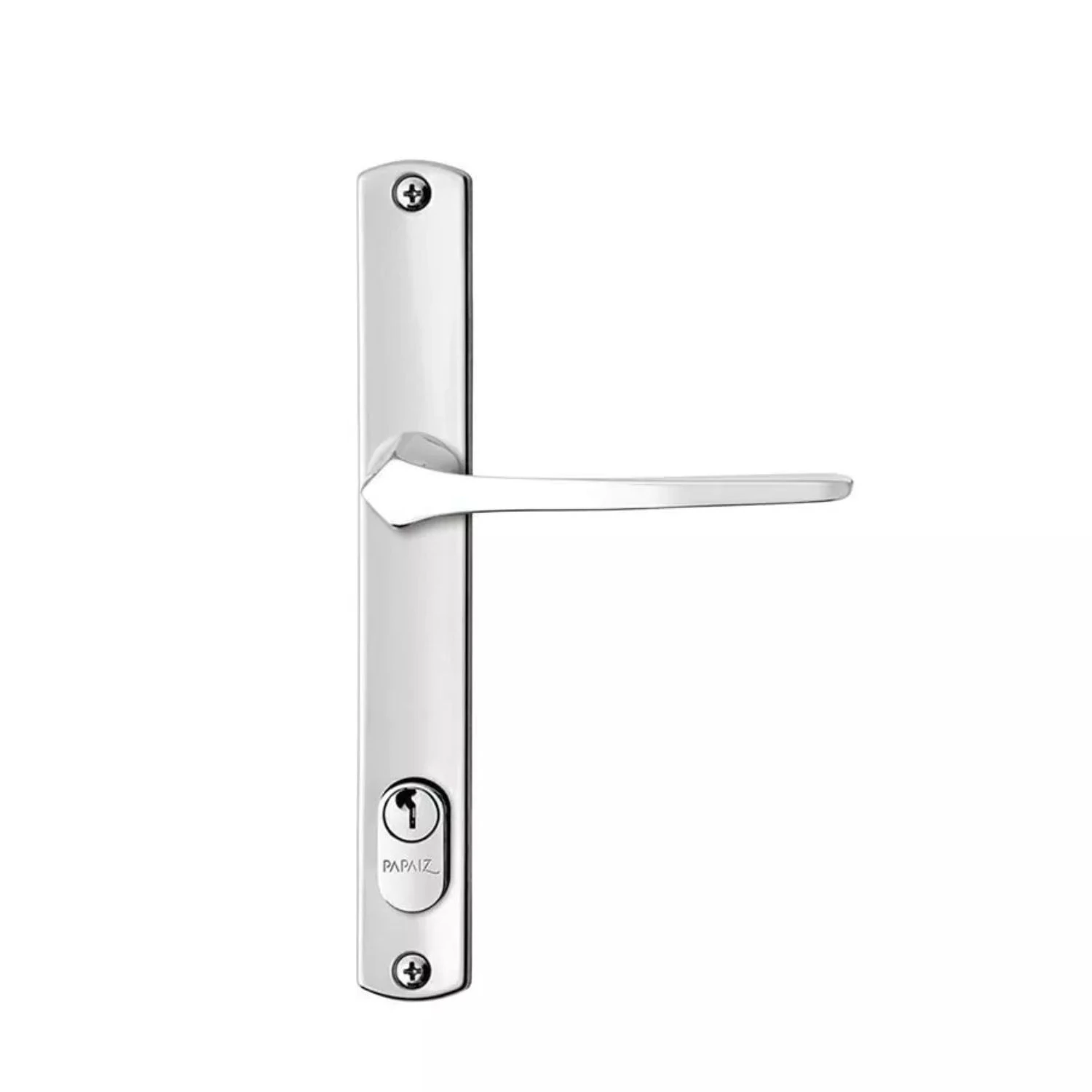 Fechadura Externa Perfil Estreito 323z E22 Mz33 Latão Cromado 22mm C400/50 Papaiz