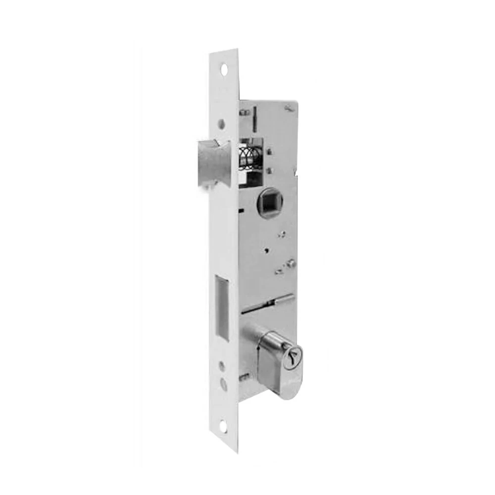 Máquina Mecanismo Externa Perfil Estreito 323z Com Cilindro C400/50 22mm Preto Fosco Papaiz