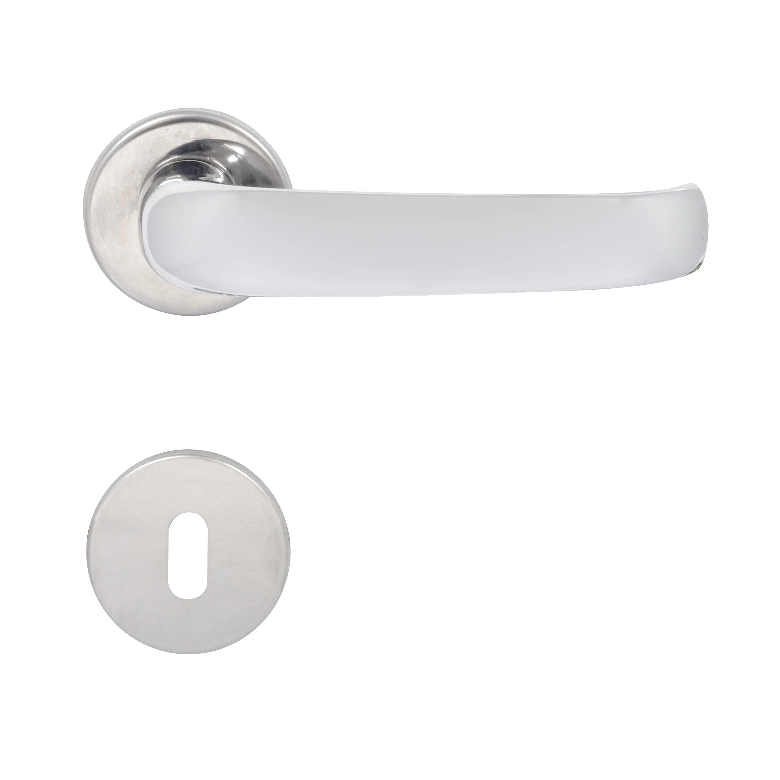 Fechadura para Porta Interna Cromado 40mm Comum com Roseta Standard Papaiz