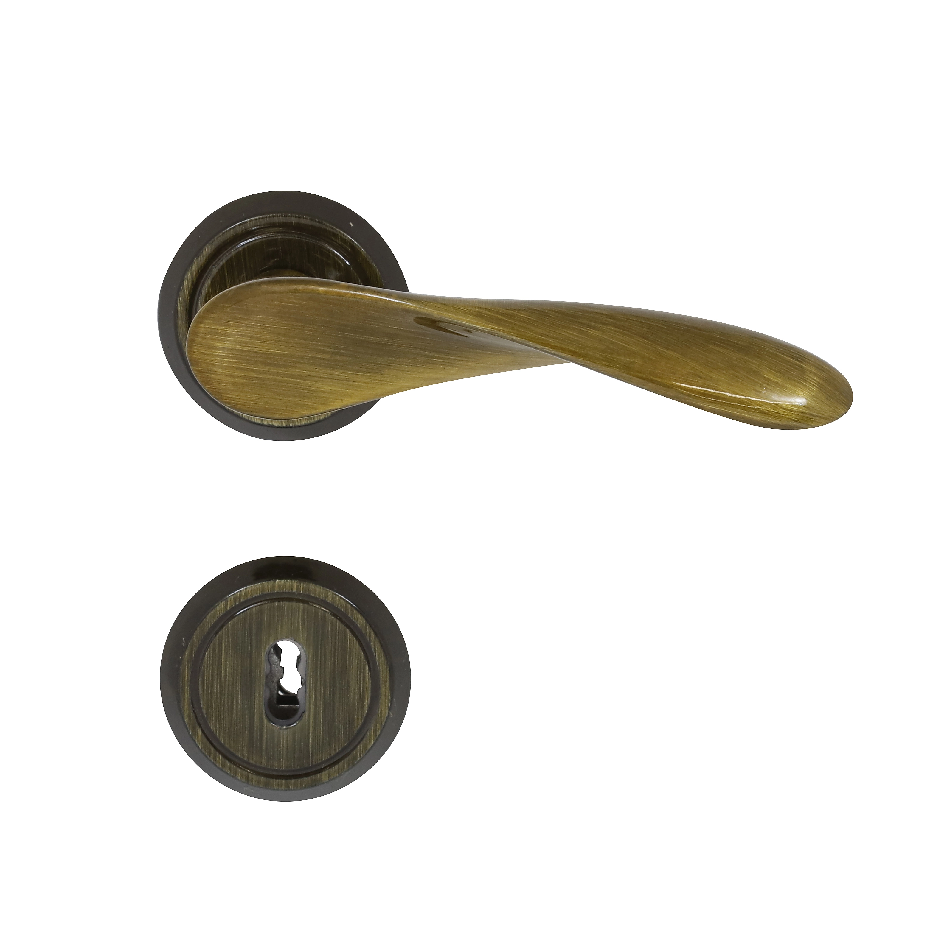 Fechadura para Porta Interna Antique 55mm Comum com Roseta Wave Papaiz