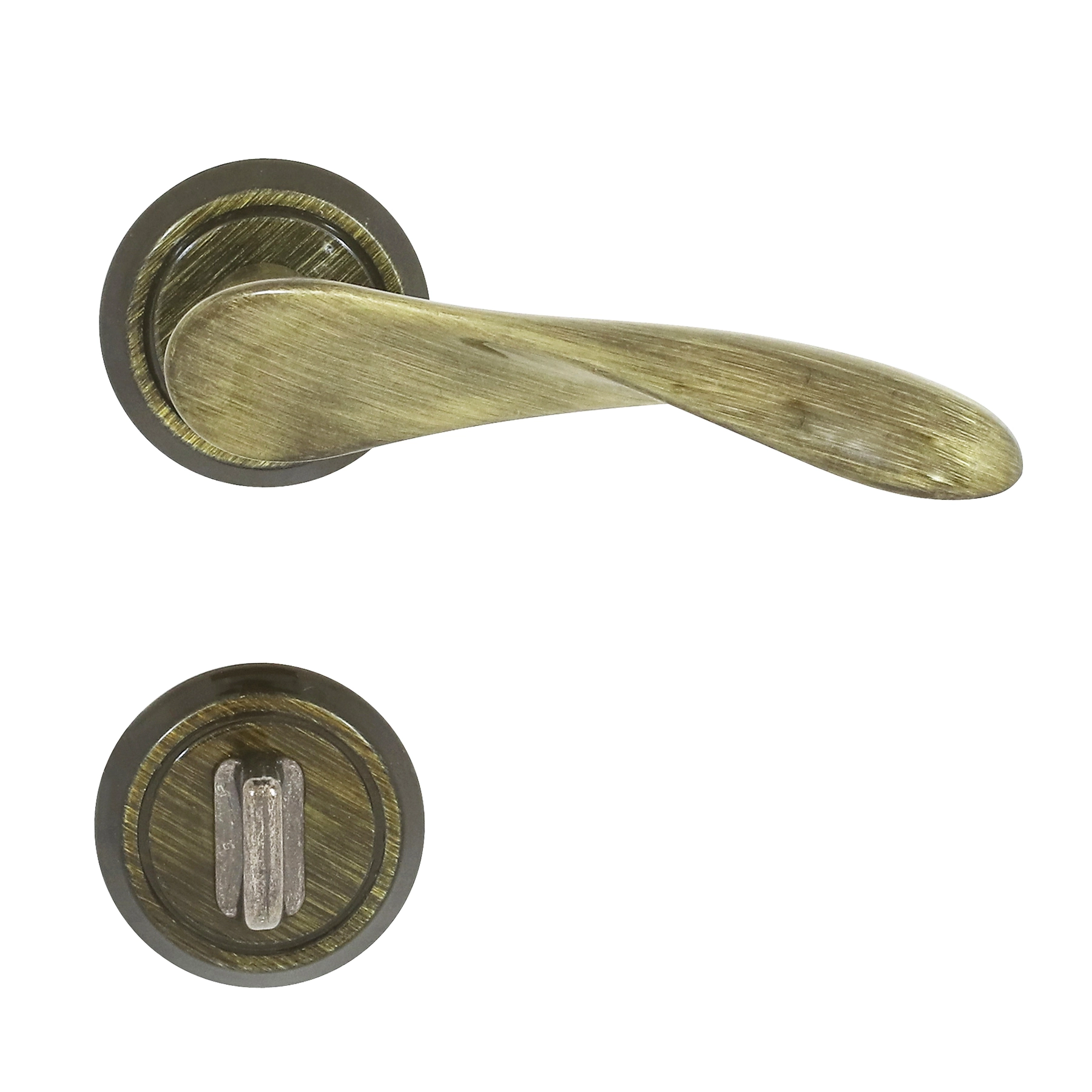 Fechadura para Porta de Banheiro Antique 55mm Comum com Roseta Wave Papaiz