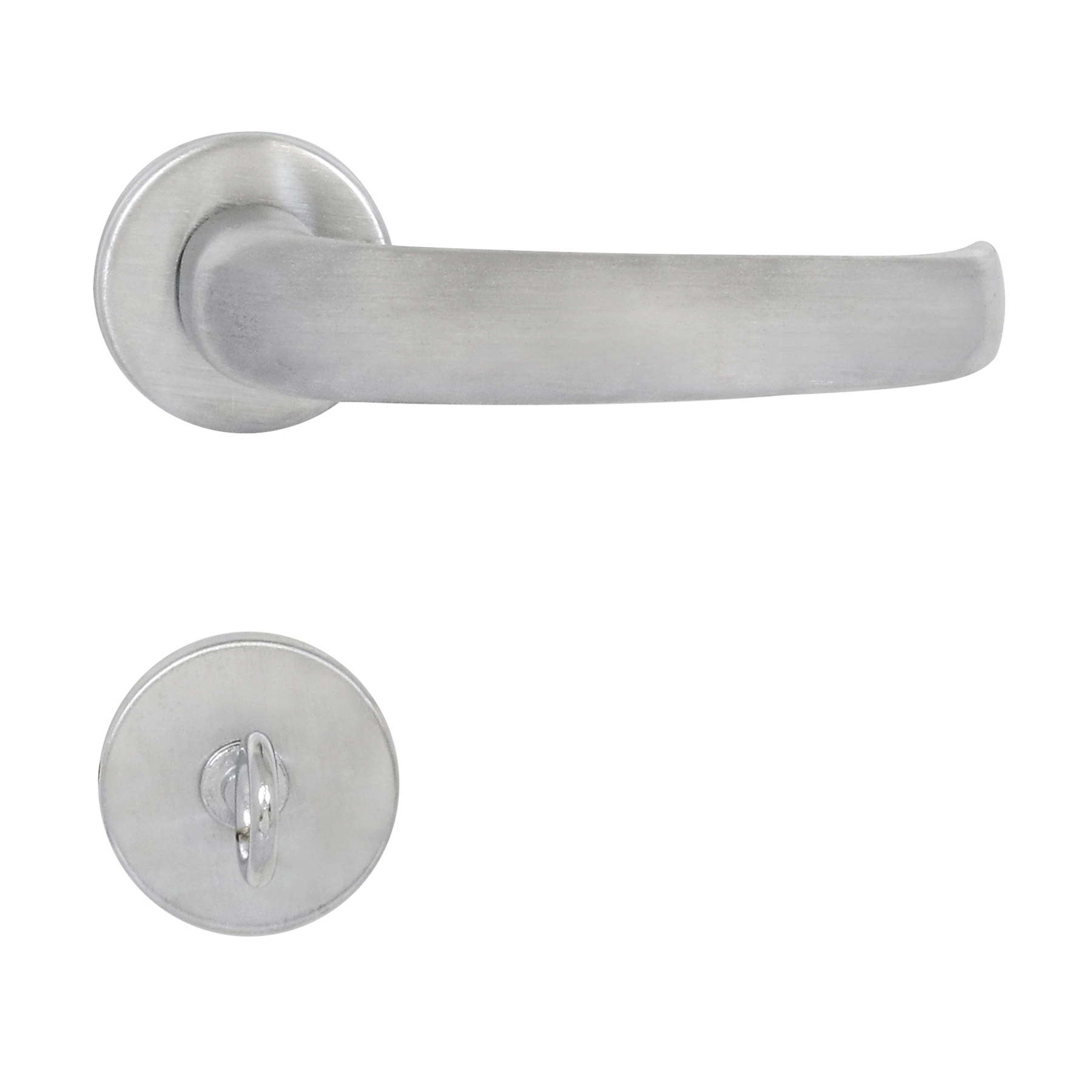 Fechadura para Porta de Banheiro Acetinado 40mm Comum com Roseta Standard Papaiz