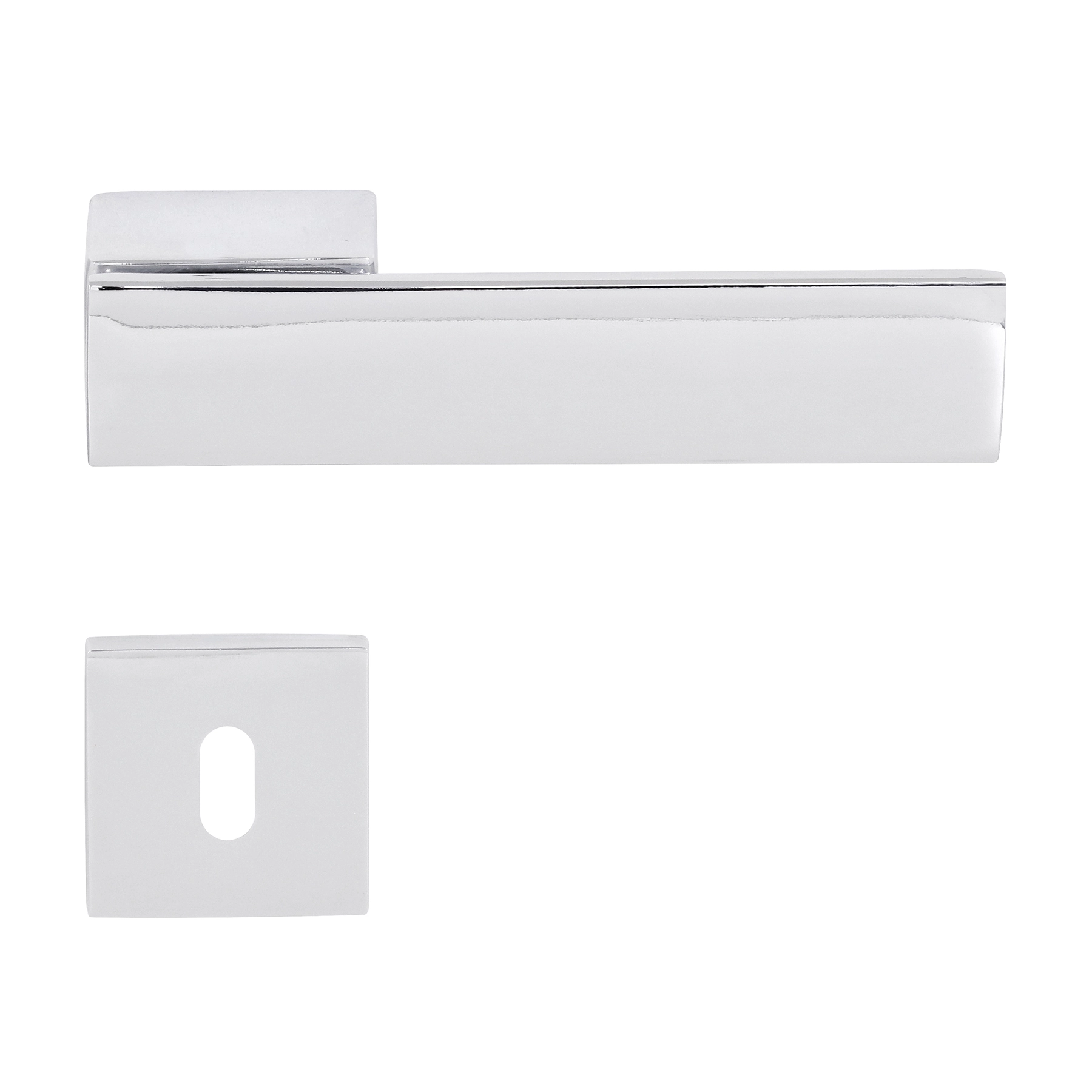 Fechadura para Porta Interna Cromado 55mm Comum com Roseta Massima Papaiz