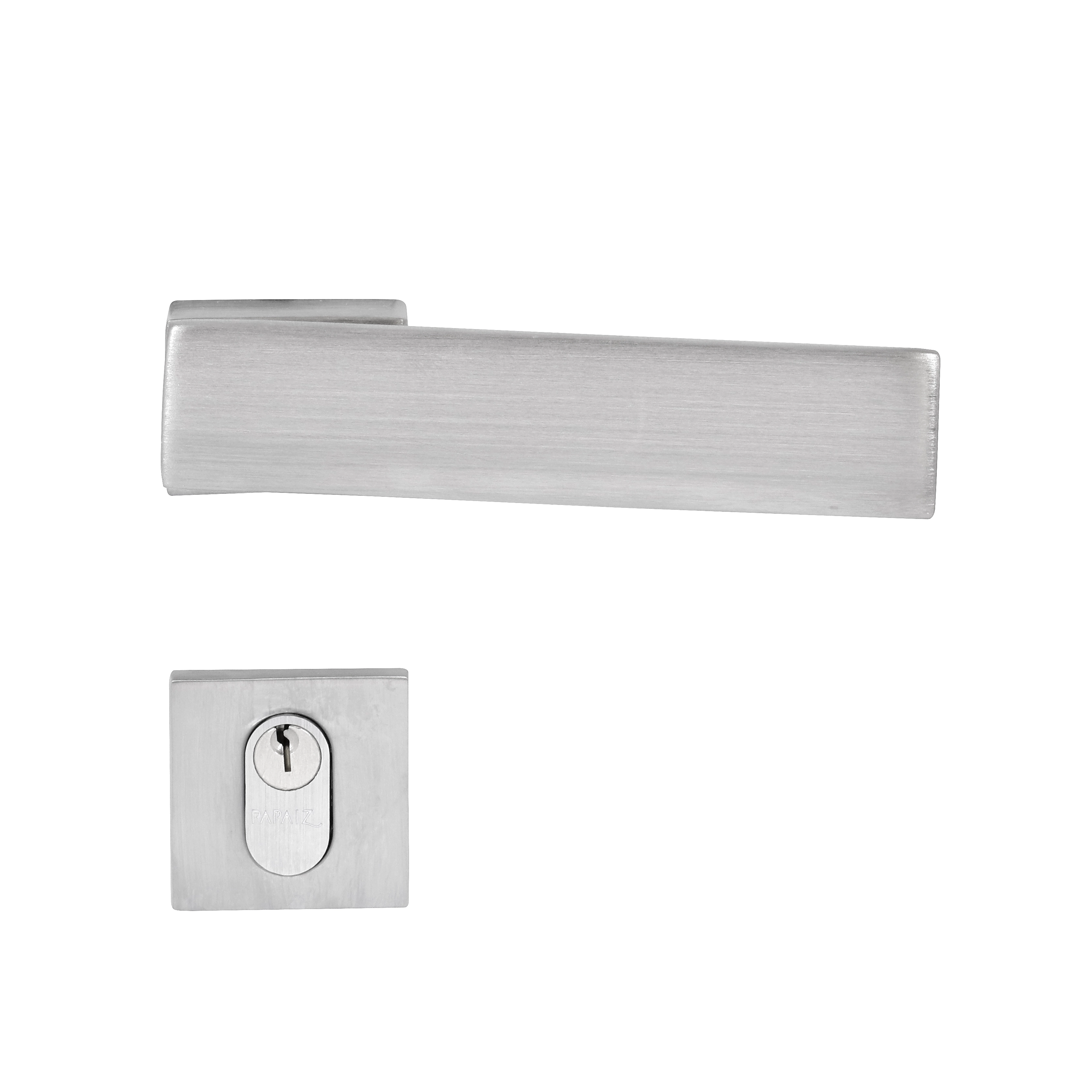 Fechadura para Porta de Entrada Acetinado 55mm Comum com Roseta Massima Papaiz