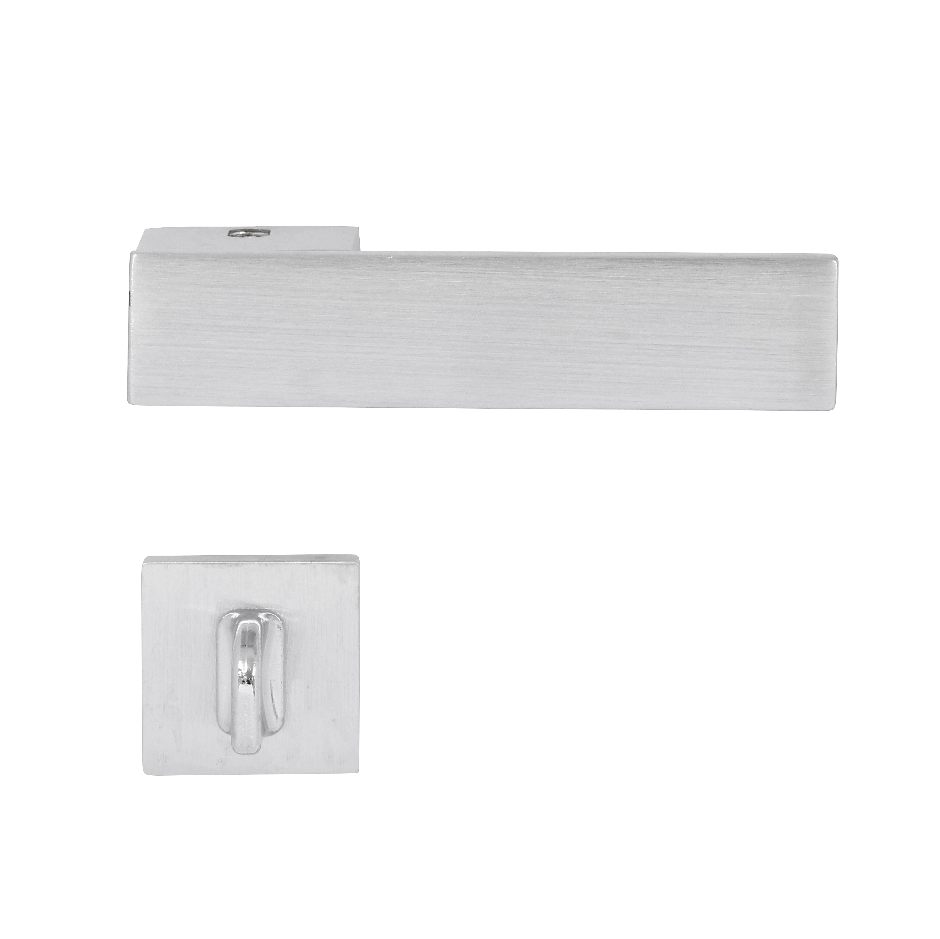 Fechadura para Porta de Banheiro Acetinado 55mm Comum com Roseta Massima Papaiz