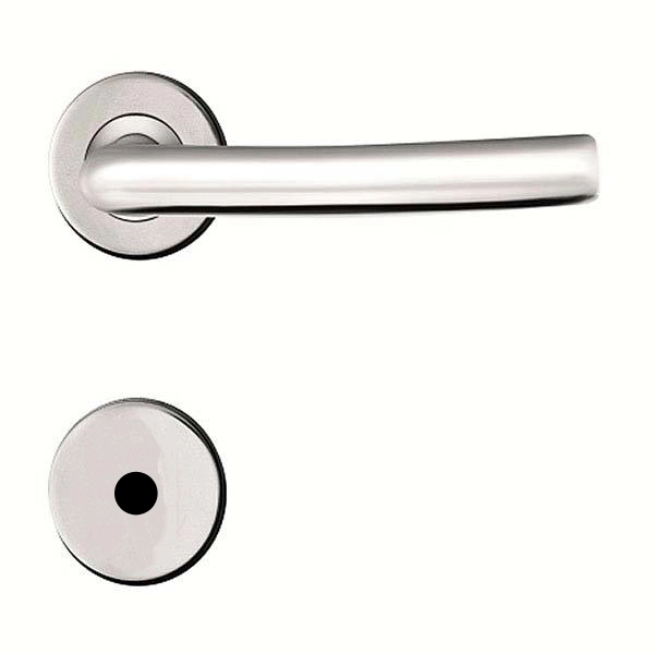 Fechadura para Porta de Banheiro Cromado 55mm Comum com Roseta Smile Papaiz