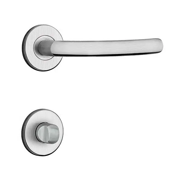 Fechadura para Porta de Banheiro Acetinado 55mm Comum com Roseta Smile Papaiz