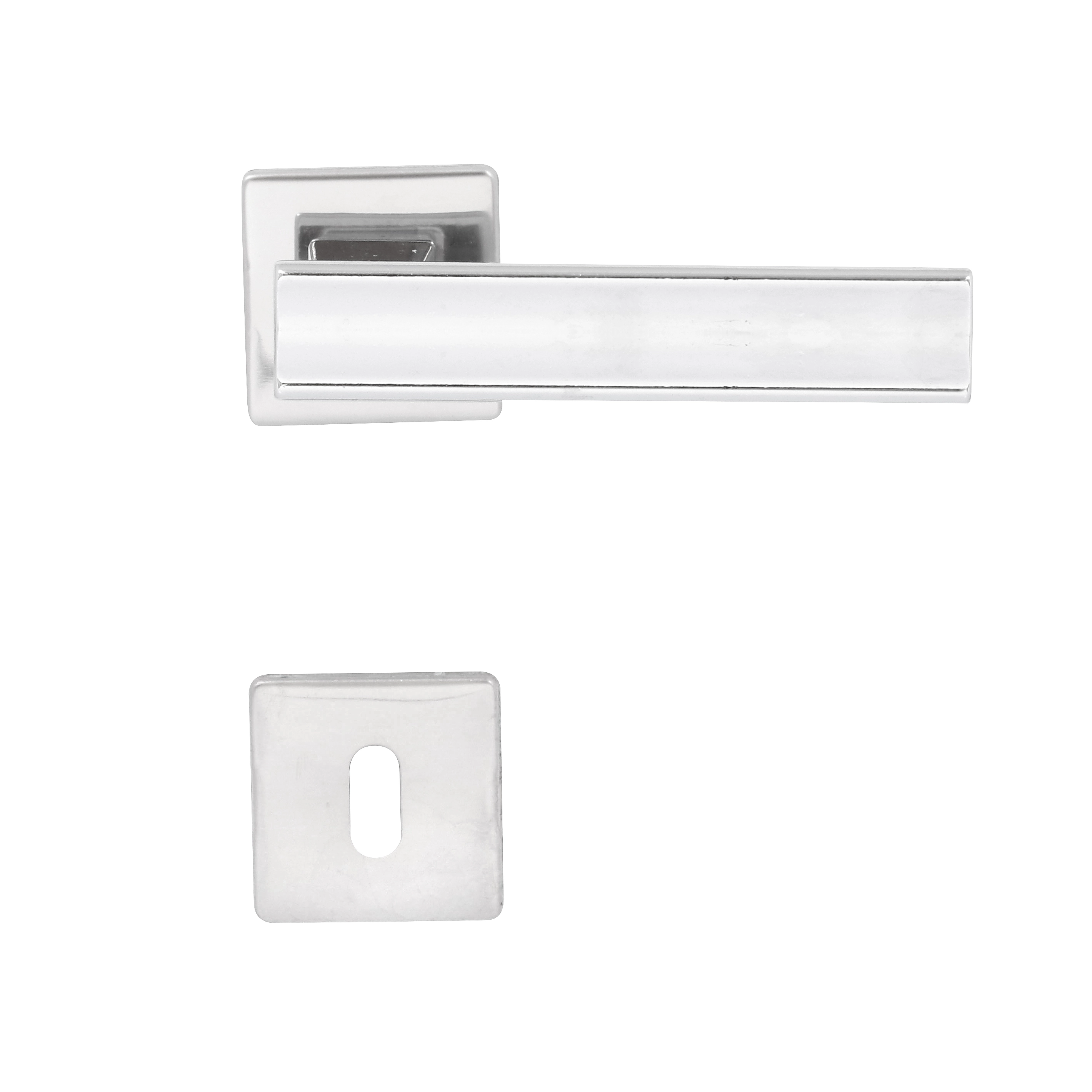 Fechadura para Porta Interna Cromado 40mm Comum com Roseta Bambino Papaiz
