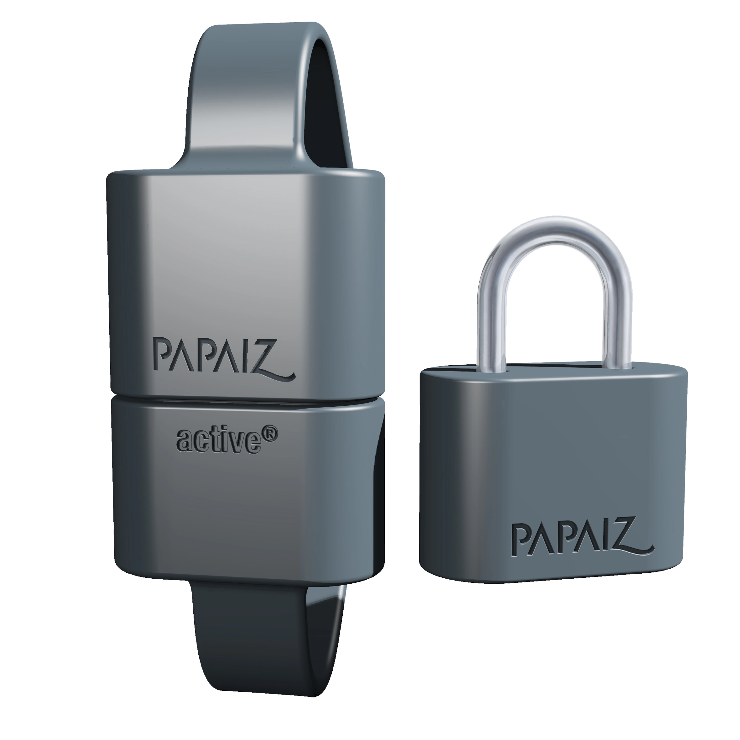 Cadeado com Pulseira Simples 20mm Latão Cinza Esverdeado ACTIVE Papaiz