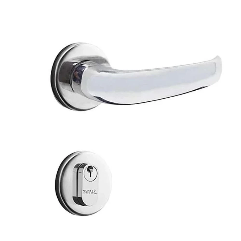 Fechadura Externa 3400 R61 Mz920 Standard 40mm Roseta Cromado Papaiz