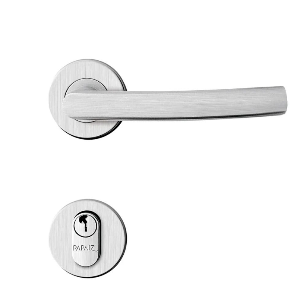 Fechadura Externa Aço Inox Mi620 St2 R232 55mm Roseta Escovada Smile Inoxvita Papaiz
