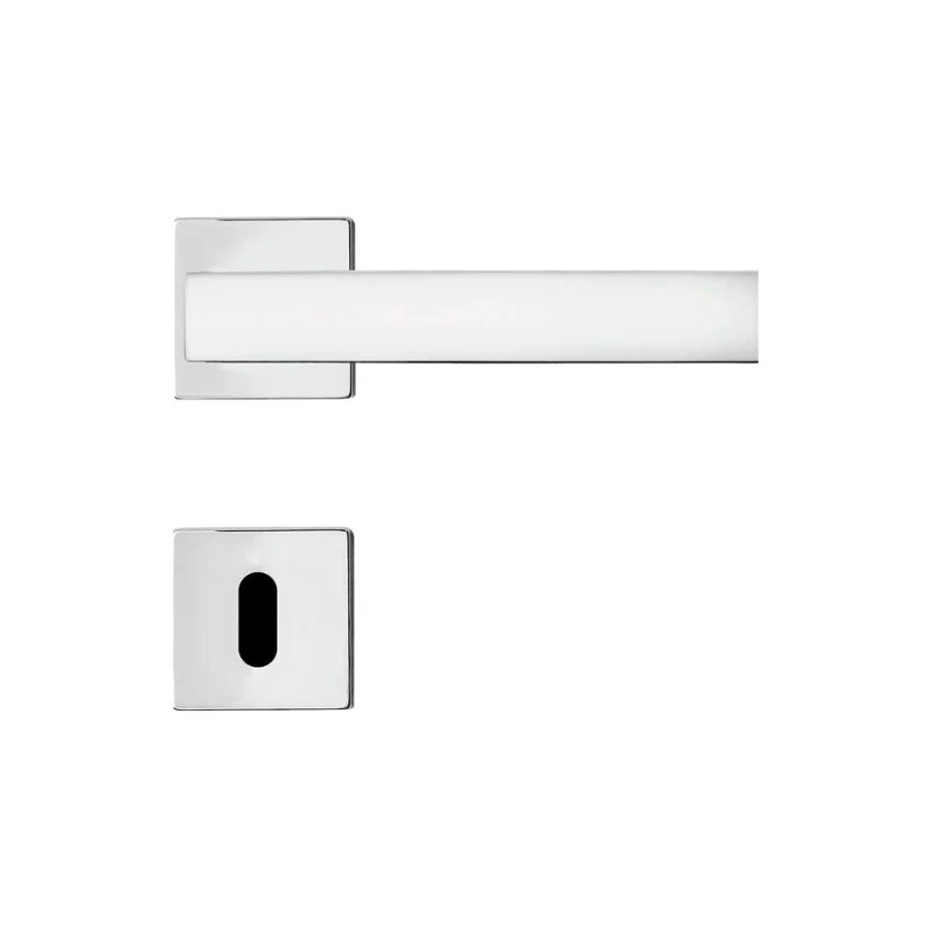 Fechadura Interna Aço Inox Mi610 St2 R244 55mm Roseta Cromada Linea Inoxvita Papaiz