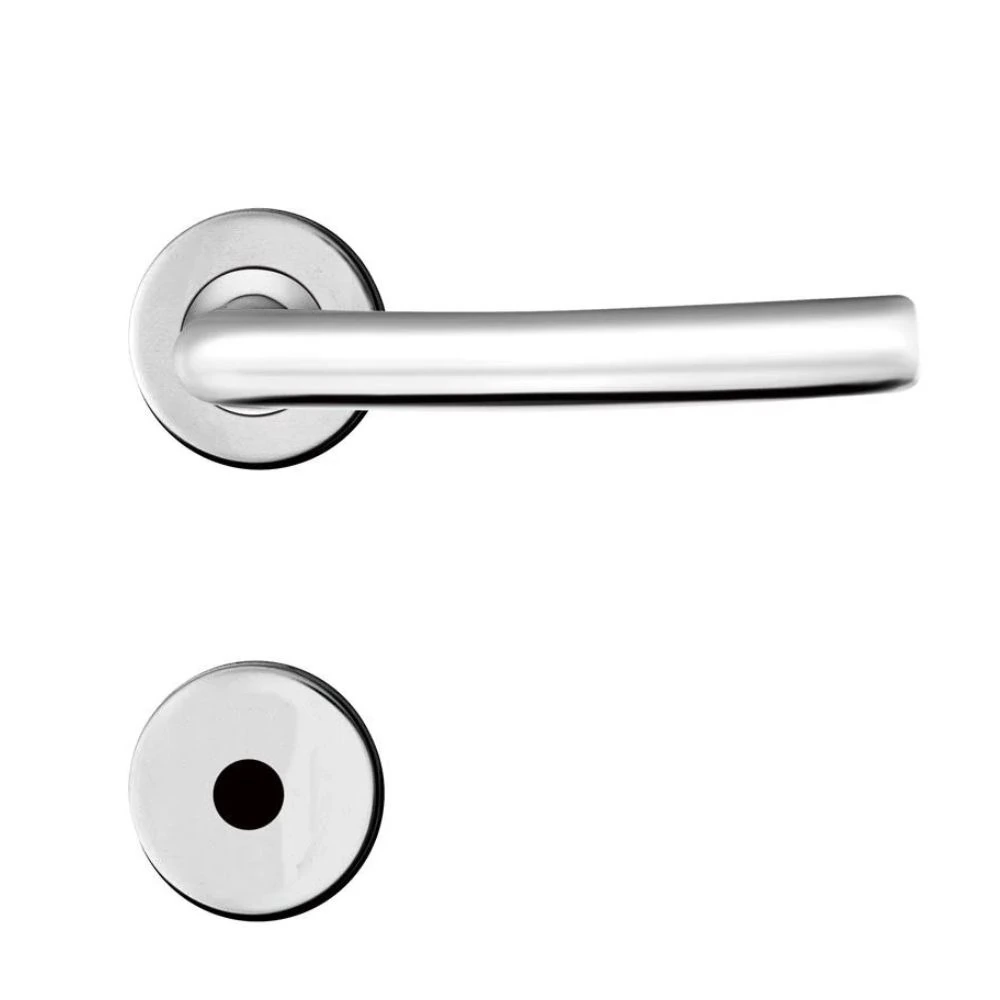 Fechadura Banheiro Aço Inox Mi620 St2 R235 55mm Roseta Cromada Smile Inoxvita Papaiz