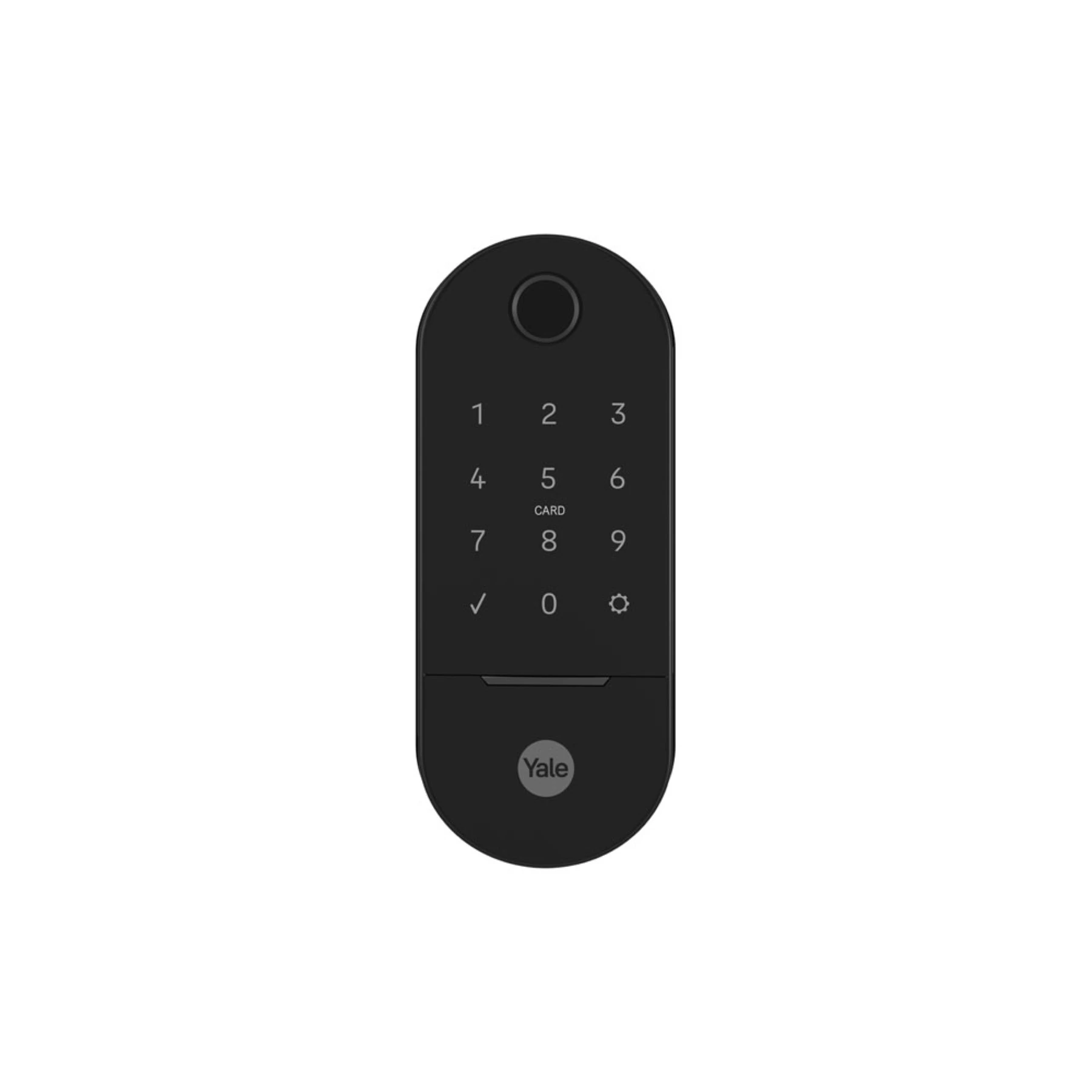 Fechadura Digital Yale Lia IP55 Preta Fosca de Embutir com Biometria, Senha, Cartão e Chave