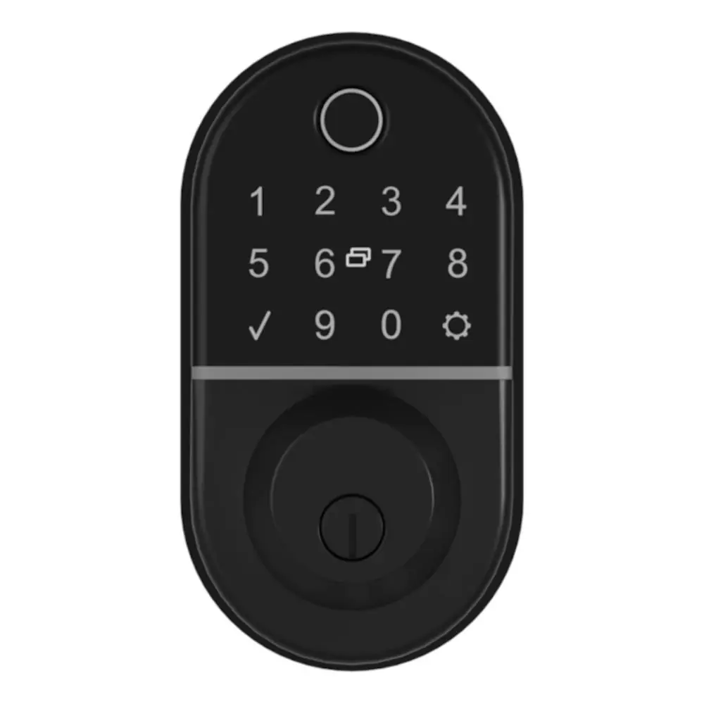 Fechadura Digital Compact Trinco Rolete Com Biometria E Senha Yale Externa Ip55