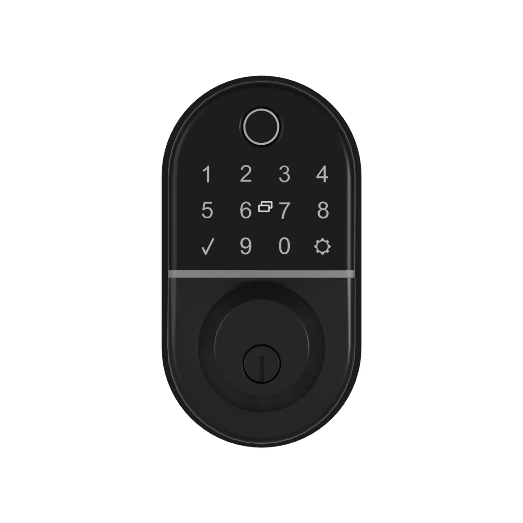 Fechadura Digital Yale Compact Rolete IP55 Preta de Embutir com Biometria, Senha, Cartão e Chave