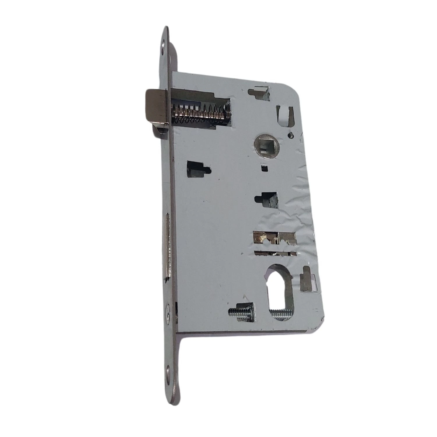 Máquina Mecanismo Fechadura Externa 55mm St1r Cromado Com Cilindro La Fonte