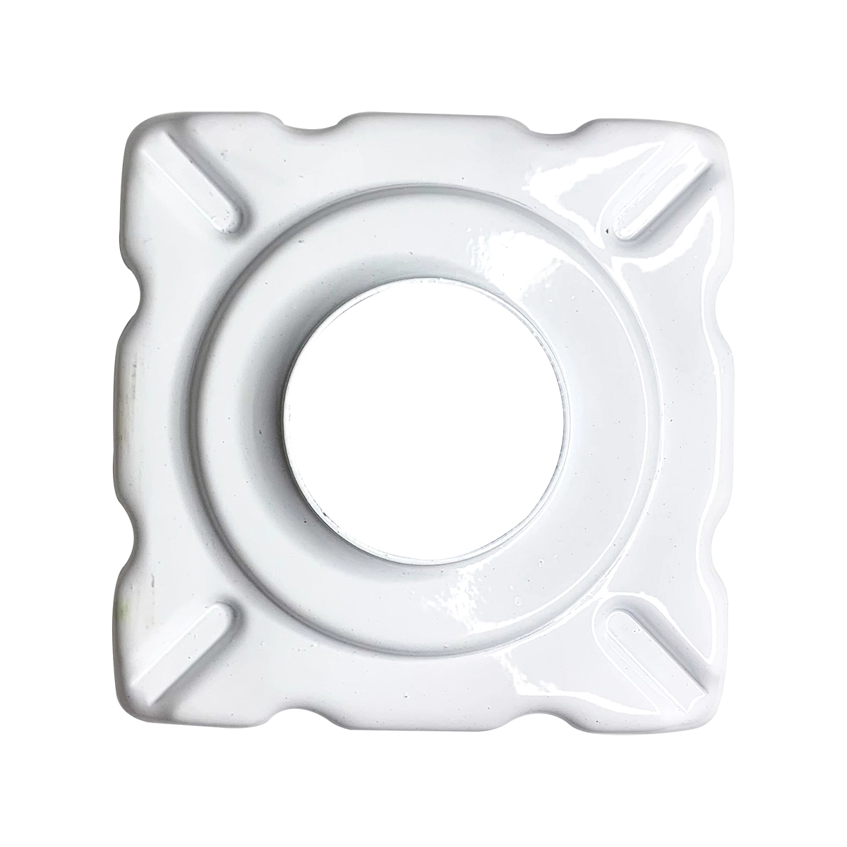 Ralo Invisível Inox Tampa Oculta 10x10 Branco