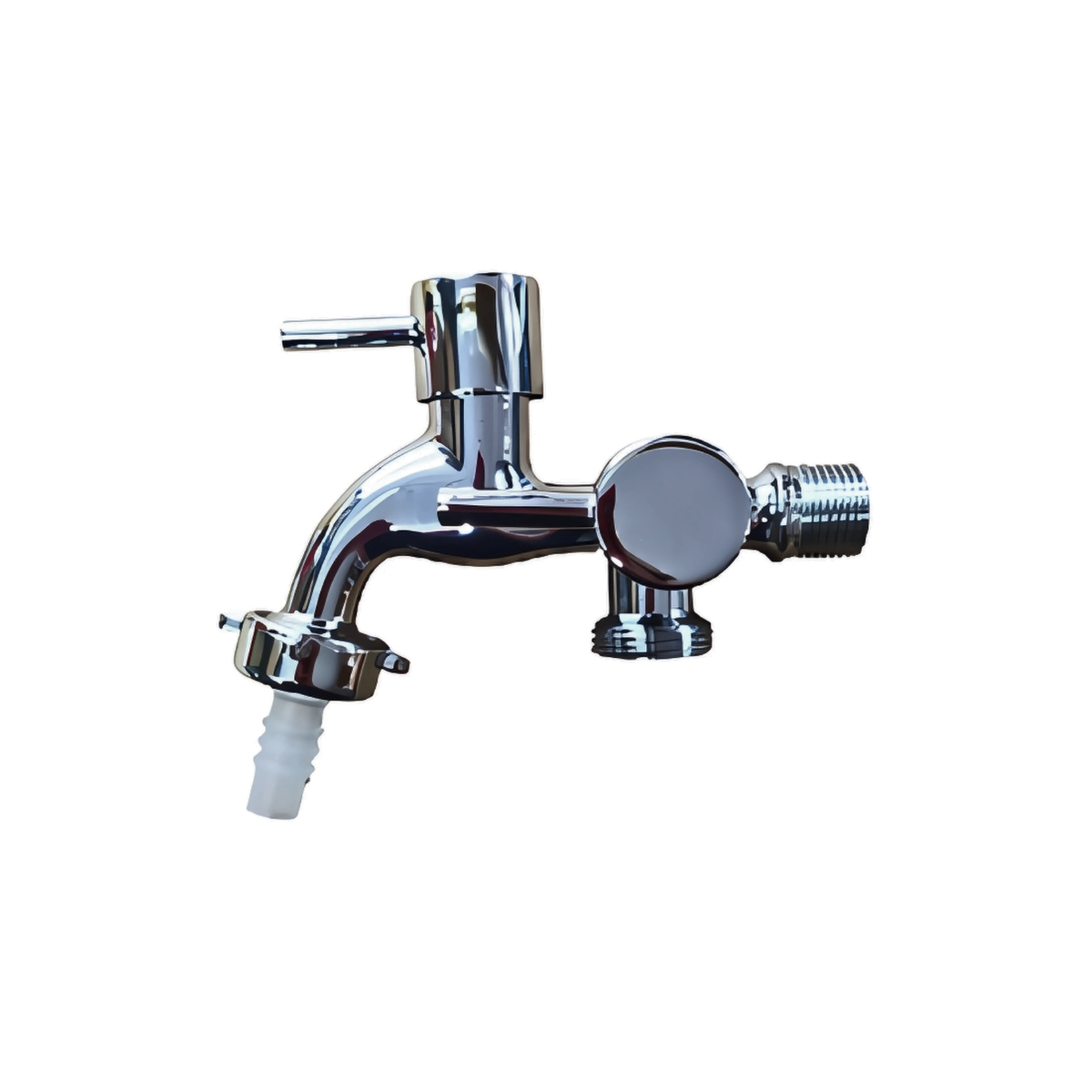 Torneira Duas Saídas Máquina Lavar Tanque Metal Cromado