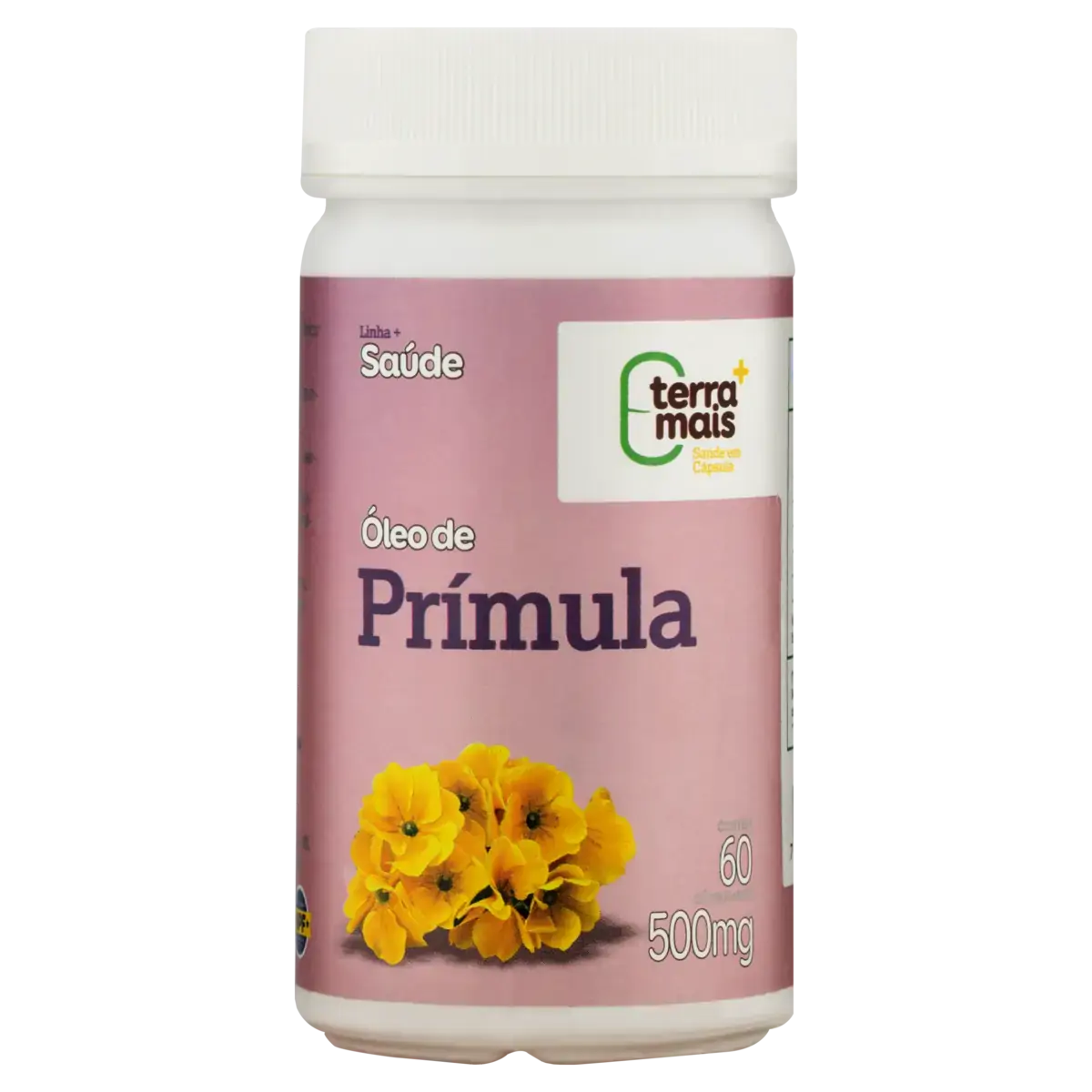 óleo De Prímula 500mg Terramais Saúde Frasco 60 Cápsulas