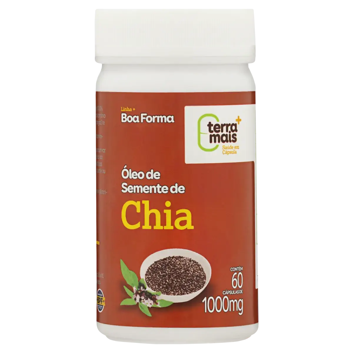 óleo De Chia 1000mg Terramais Boa Forma Frasco 60 Cápsulas