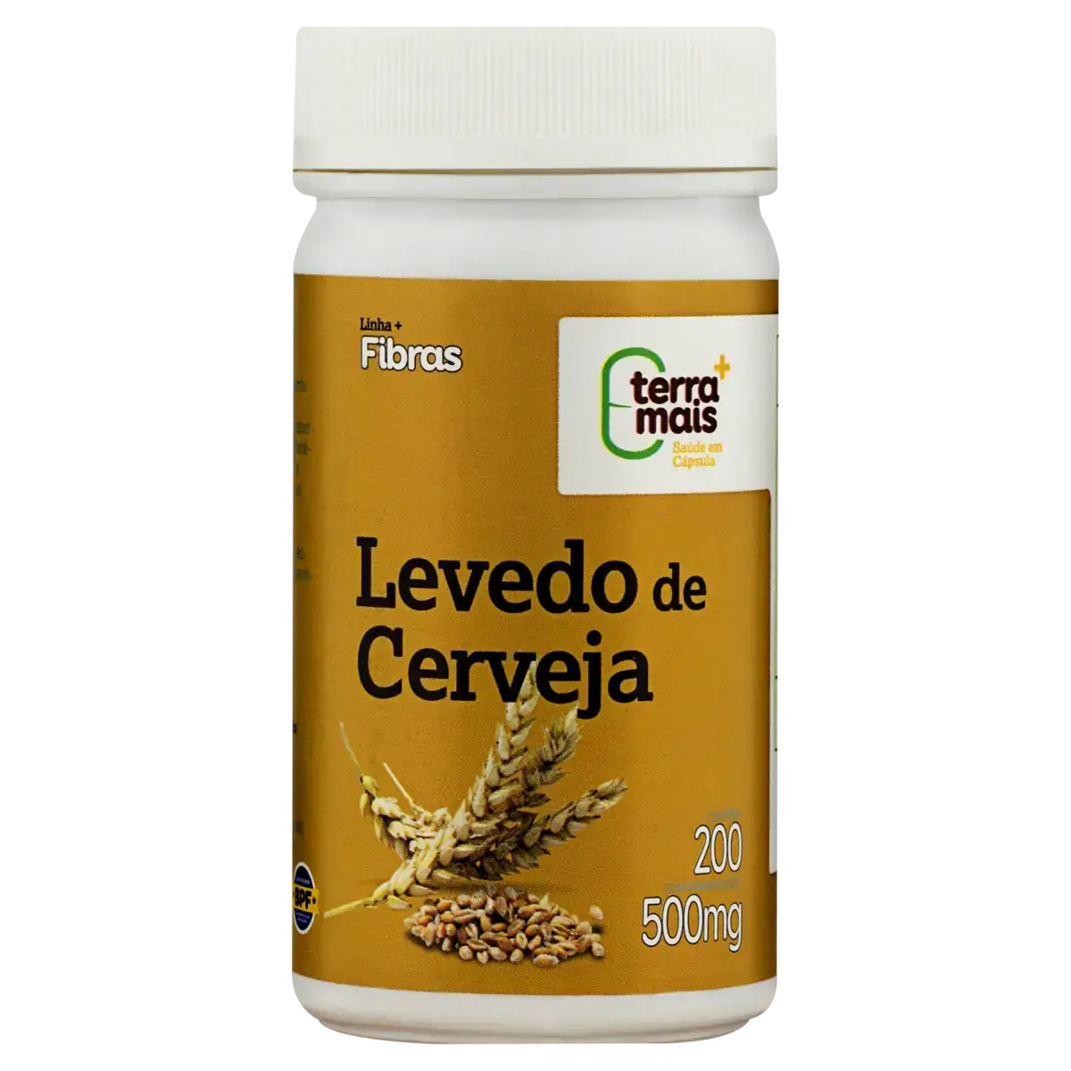 Levedo De Cerveja 500mg Terramais Fibras Frasco 200 Comprimidos
